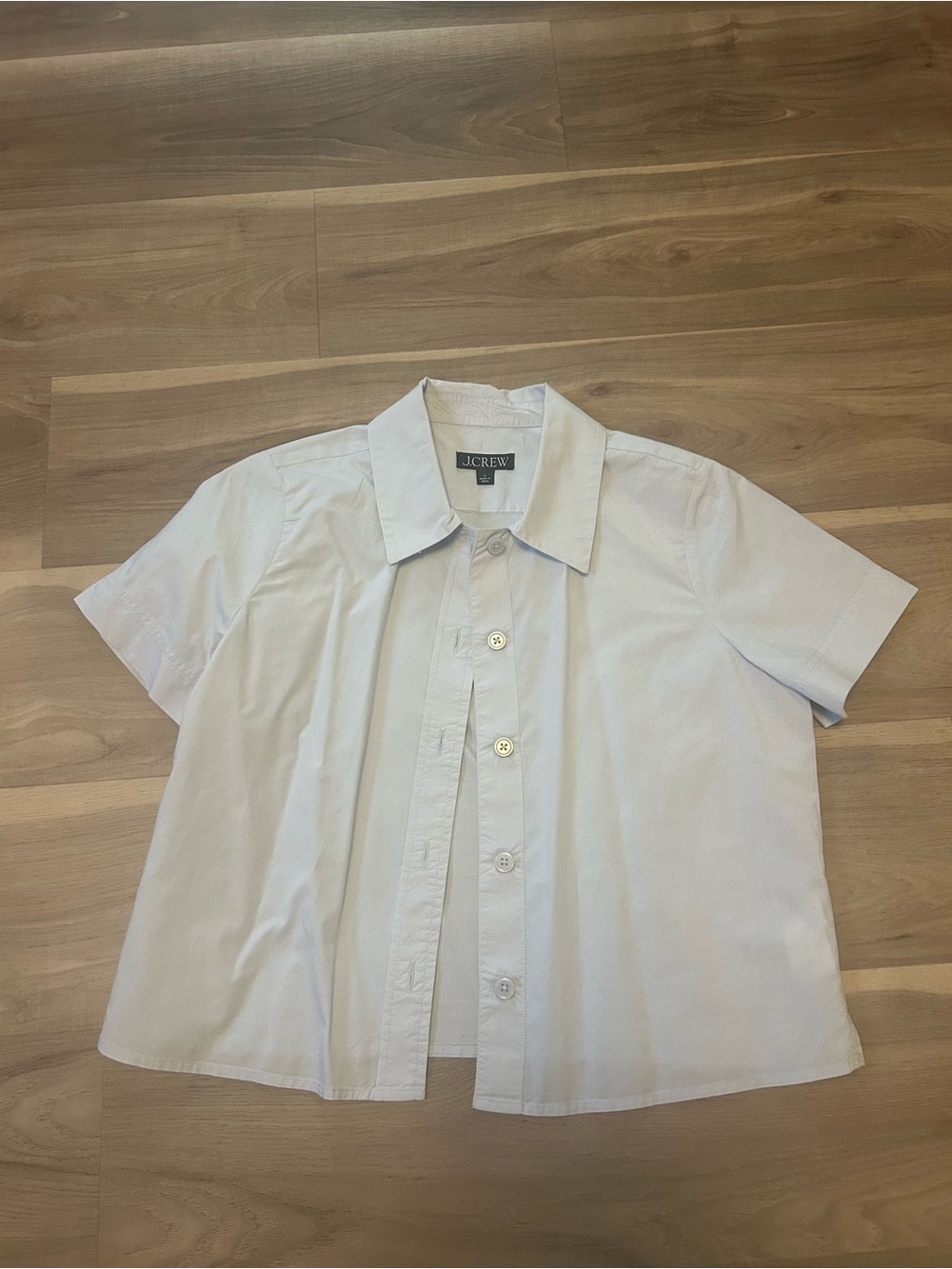 J. Crew Light Blue Short-Sleeve Button-Down Shirt